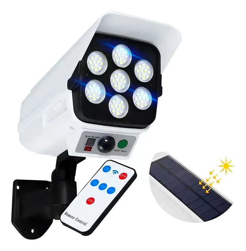 Lámpara Panel Solar Luz Led Seguridad